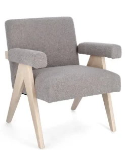 Bizzotto Poltrone E Chaise Longue>POLTRONA IN TESSUTO TORTORA - FAIZA