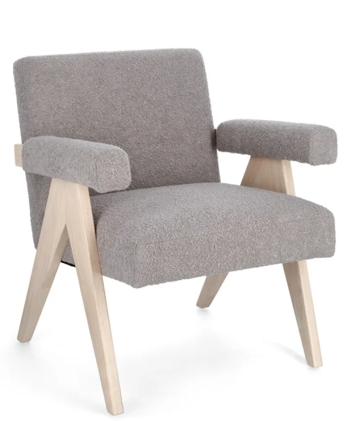 Bizzotto Poltrone E Chaise Longue>POLTRONA IN TESSUTO TORTORA - FAIZA