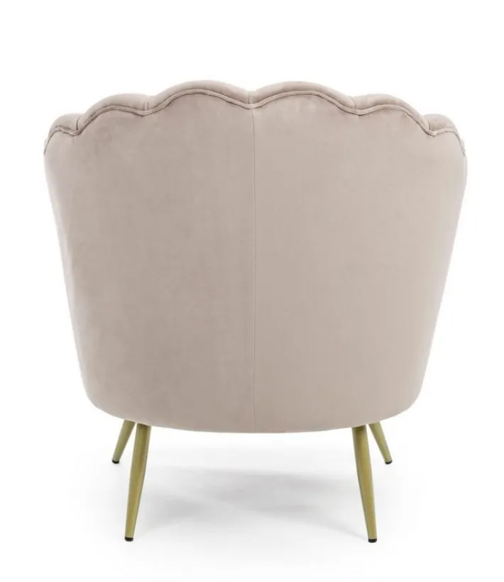 Bizzotto Poltrone E Chaise Longue>POLTRONA IN VELLUTO GRIGIO CHIARO - GILIOLA