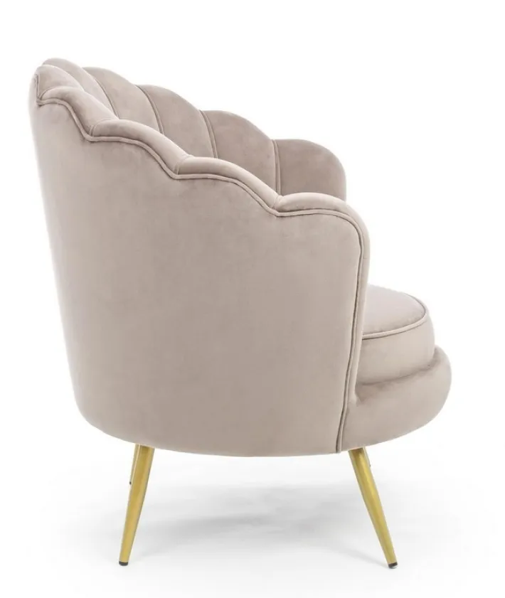 Bizzotto Poltrone E Chaise Longue>POLTRONA IN VELLUTO GRIGIO CHIARO - GILIOLA