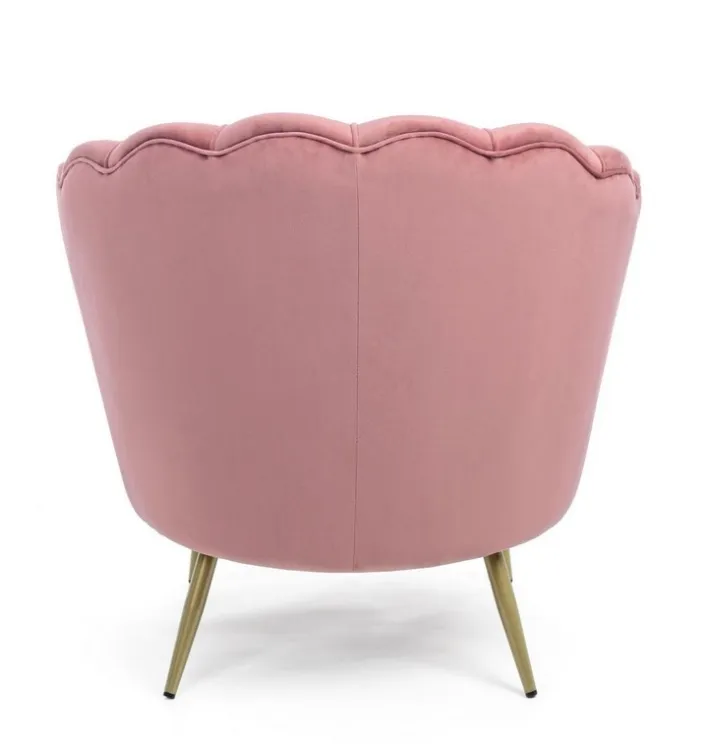 Bizzotto Poltrone E Chaise Longue>POLTRONA IN VELLUTO ROSA ANTICO - GILIOLA