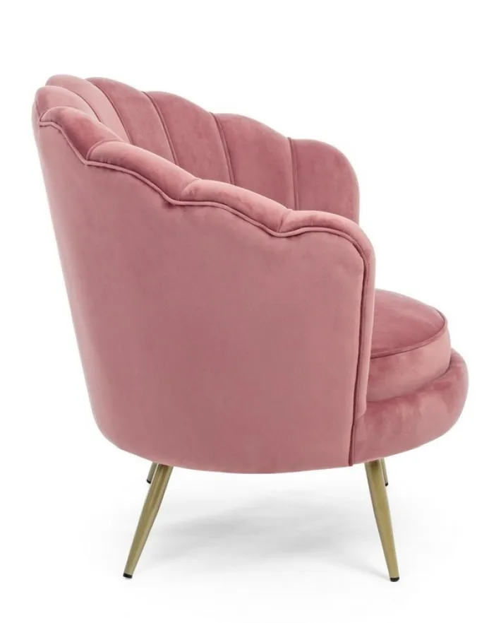 Bizzotto Poltrone E Chaise Longue>POLTRONA IN VELLUTO ROSA ANTICO - GILIOLA