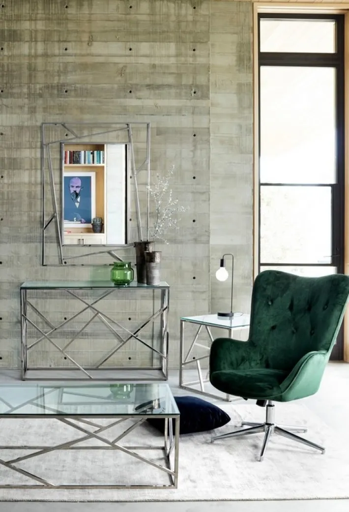 Bizzotto Poltrone E Chaise Longue>POLTRONA IN VELLUTO VERDE - FARIDA