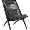 Bizzotto Poltrone>POLTRONA LOUNGE IN CORDA PER ESTERNO NERO XK0Y - ALOHA NEW