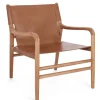 Bizzotto Poltrone E Chaise Longue>POLTRONA LOUNGE IN PELLE COGNAC - CAROLINE