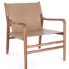 Bizzotto Poltrone E Chaise Longue>POLTRONA LOUNGE IN PELLE TORTORA- CAROLINE