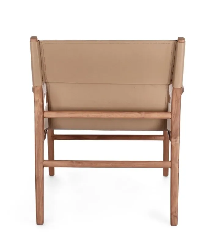 Bizzotto Poltrone E Chaise Longue>POLTRONA LOUNGE IN PELLE TORTORA- CAROLINE
