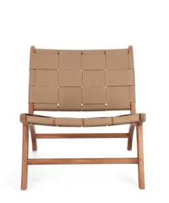 Bizzotto Poltrone E Chaise Longue>POLTRONA LOUNGE IN PELLE TORTORA - JOANNA