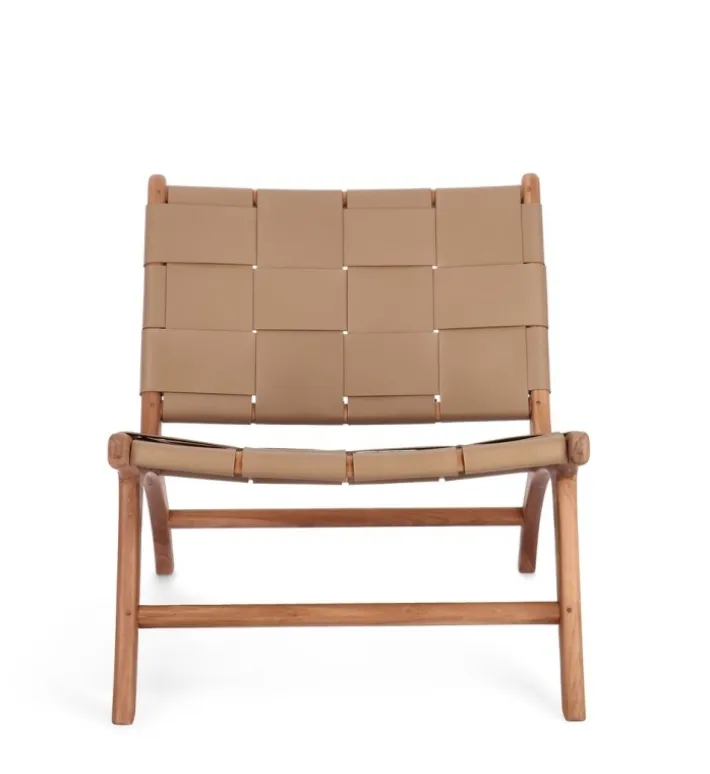 Bizzotto Poltrone E Chaise Longue>POLTRONA LOUNGE IN PELLE TORTORA - JOANNA