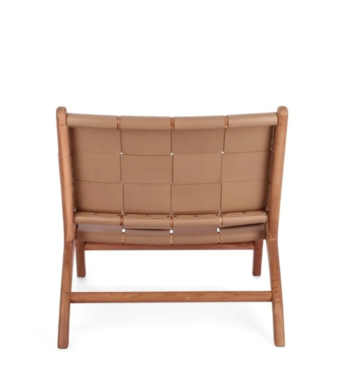 Bizzotto Poltrone E Chaise Longue>POLTRONA LOUNGE IN PELLE TORTORA - JOANNA