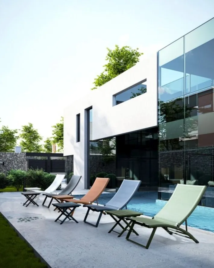 Bizzotto Lettini, Sdraio E Chaise Longue>POLTRONA LOUNGE RECLINABILE GRIGIO SCURO - TAYLOR