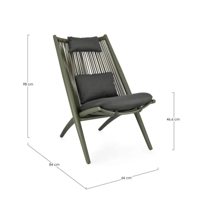 Bizzotto Poltrone>POLTRONA LOUNGE VERDE - ALOHA
