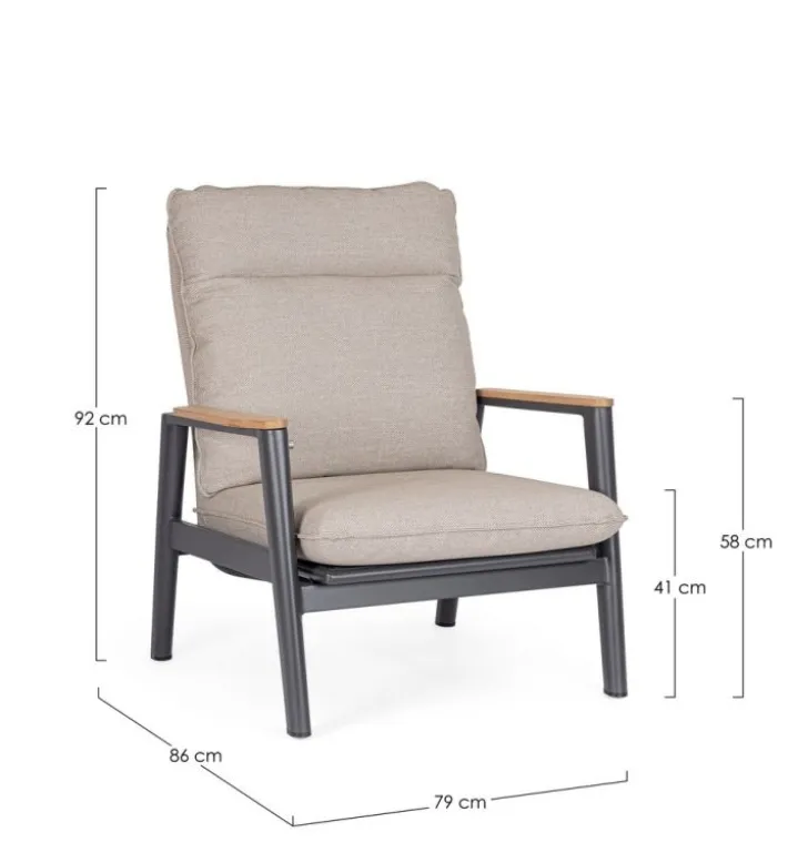 Bizzotto Poltrone>POLTRONA RECL C-C MIGUEL ANTR JX55