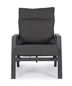 Bizzotto Poltrone>POLTRONA RECLINABILE IN ALLUMINIO ANTRACITE JX55 - KLEDI