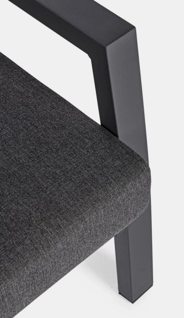 Bizzotto Poltrone>POLTRONA RECLINABILE IN ALLUMINIO ANTRACITE JX55 - KLEDI