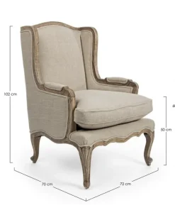 Bizzotto Poltrone E Chaise Longue>POLTRONA SFODERABILE IN TESSUTO - CATHERINE