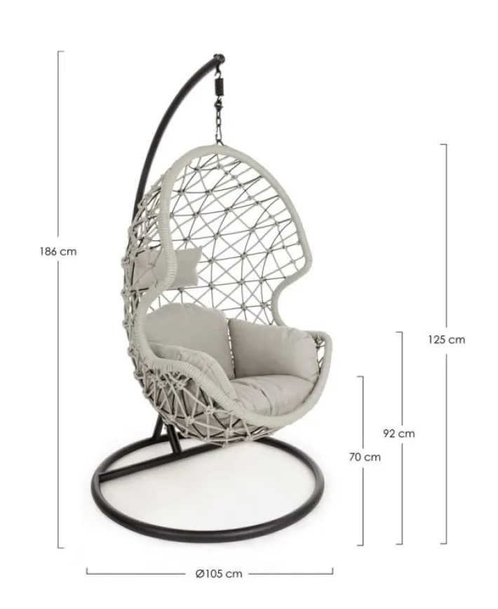 Bizzotto Poltrone>POLTRONA SOSPESA IN FIBRA SINTETICA - KELLY