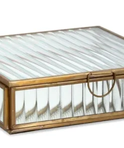 Bizzotto Oggettistica>PORTAGIOIE TEHRI RIGHE TRAS OR 17,5X17,5