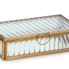 Bizzotto Oggettistica>PORTAGIOIE TEHRI RIGHE TRASP ORO 18x10,5