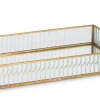 Bizzotto Oggettistica>PORTAGIOIE TEHRI RIGHE TRASP ORO 32,5x21