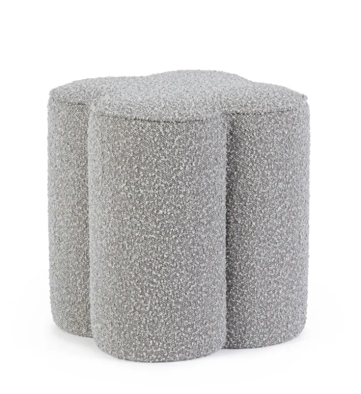 Bizzotto Pouf>POUF EFFETTO BOUCLE' GRIGIO - COINTA
