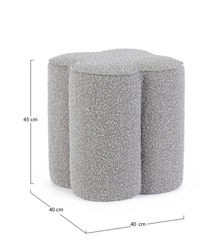 Bizzotto Pouf>POUF EFFETTO BOUCLE' GRIGIO - COINTA