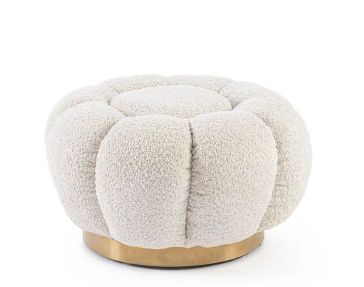 Bizzotto Pouf>POUF EFFETTO BOUCLE' NATURALE - FLOREL