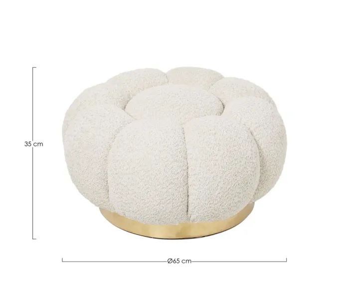 Bizzotto Pouf>POUF EFFETTO BOUCLE' NATURALE - FLOREL