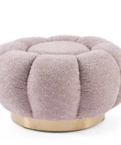 Bizzotto Pouf>POUF EFFETTO BOUCLE' ROSA ANTICO - FLOREL