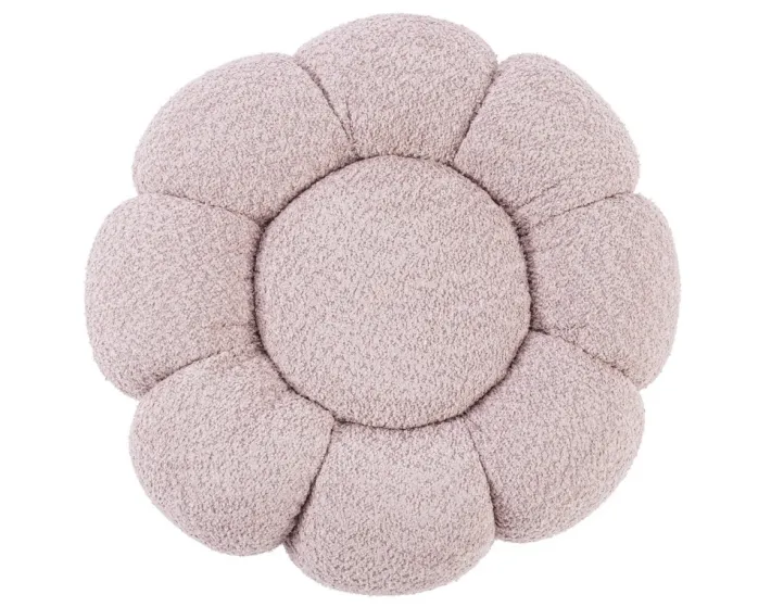 Bizzotto Pouf>POUF EFFETTO BOUCLE' ROSA ANTICO - FLOREL