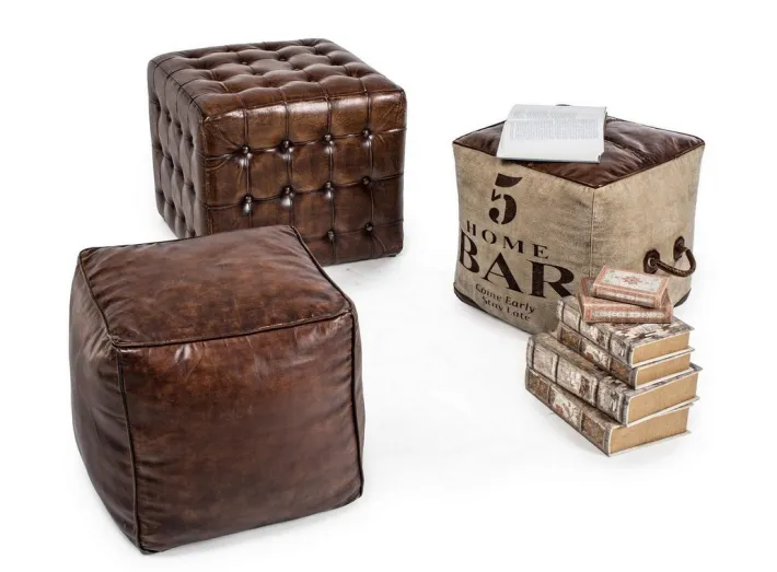 Bizzotto Pouf>POUF IN PELLE - SANPARK FIVE