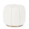 Bizzotto Pouf>POUF IN TESSUTO BIANCO - KAROLINA