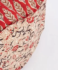 Bizzotto Pouf>POUF LORIENT ROSSO C-FOGLIA-FIORE D65X25