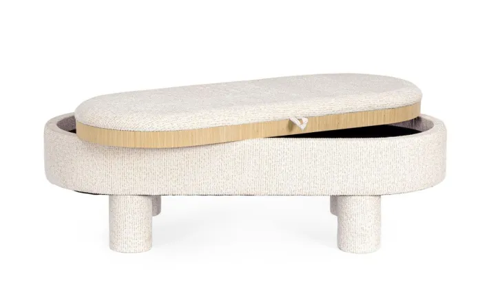 Bizzotto Pouf>POUF TANYA C-VASS OVALE BIANCO