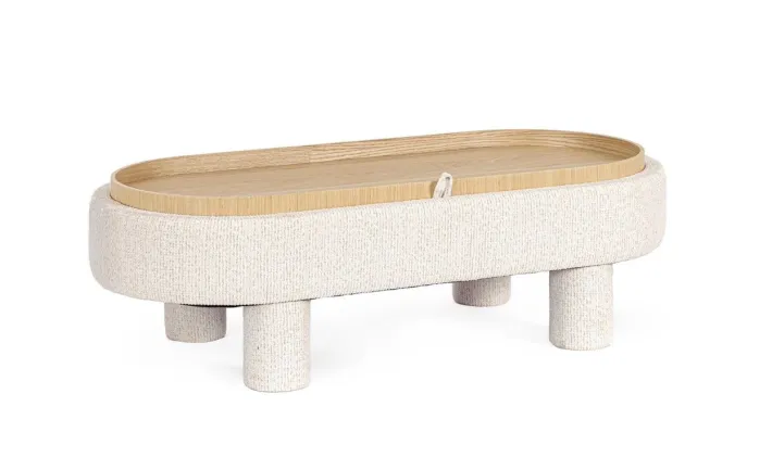 Bizzotto Pouf>POUF TANYA C-VASS OVALE BIANCO