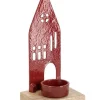 Bizzotto Vasi E Portacandele Natalizi>P.TEALIGHT 1P CORNWALL CASA ROSSO H19