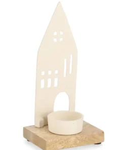 Bizzotto Vasi E Portacandele Natalizi>P.TEALIGHT 1P CORNWALL CASA BIANCO H19