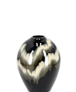 Bizzotto Vasi E Coprivasi>P.VASO COIRA BOMBATO NERO MELANGE H30