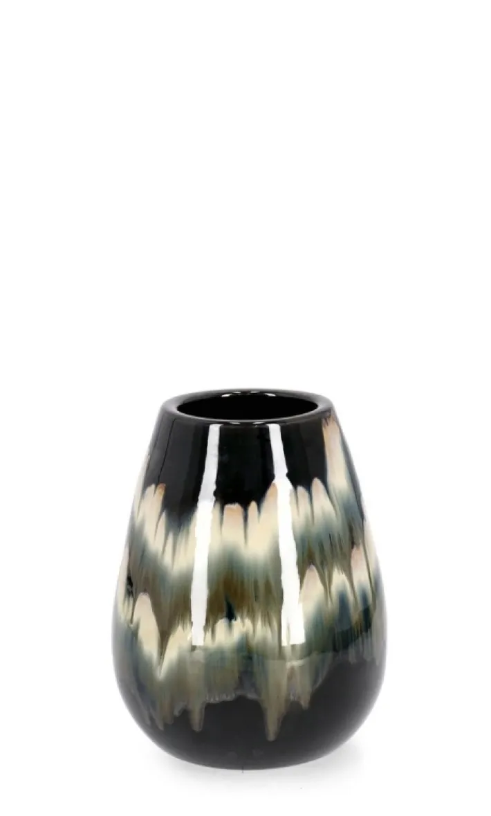 Bizzotto Vasi E Coprivasi>P.VASO COIRA SVASATO NERO MELANGE H32