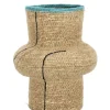 Bizzotto Ceste Decorative>P.VASO DECOR THANG NATURALE AZZURRO H23