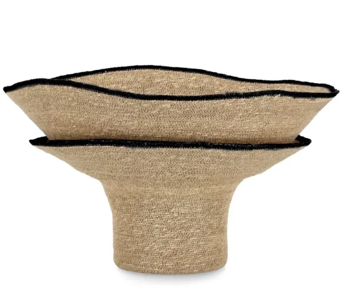 Bizzotto Ceste Decorative>P.VASO DECORATIVO LANH NATURALE NERO D59