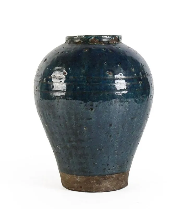 Bizzotto Vasi E Coprivasi>P.VASO RUNE TERRACOTTA BLU H28,5