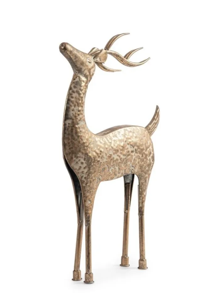 Bizzotto Oggettistica>RENNA BRYANNA STAND ORO H69,5