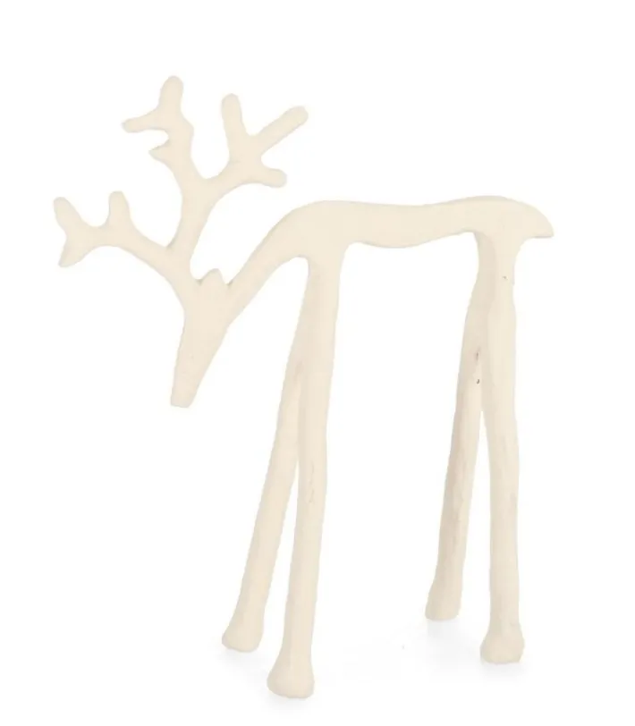 Bizzotto Oggettistica>RENNA CORNWALL STAND BIANCO H18,5