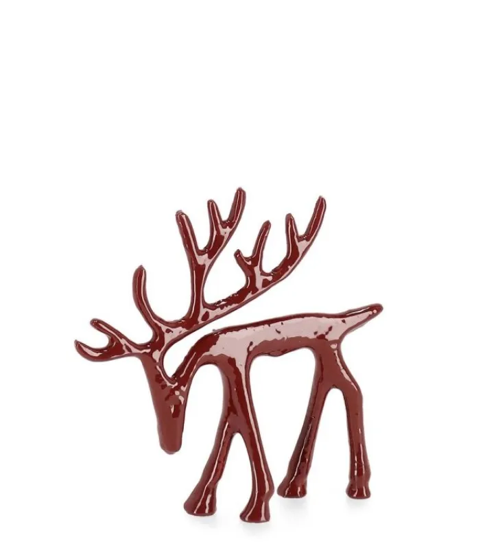 Bizzotto Oggettistica>RENNA CORNWALL STAND ROSSO H14,5