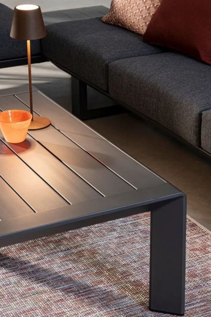 Bizzotto Salotti Completi>SALOTTO ANGOLARE IN ALLUMINIO ANTRACITE CX23 - KONNOR