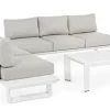 Bizzotto Salotti Completi>SALOTTO ANGOLARE IN ALLUMINIO BIANCO CX21 - KONNOR