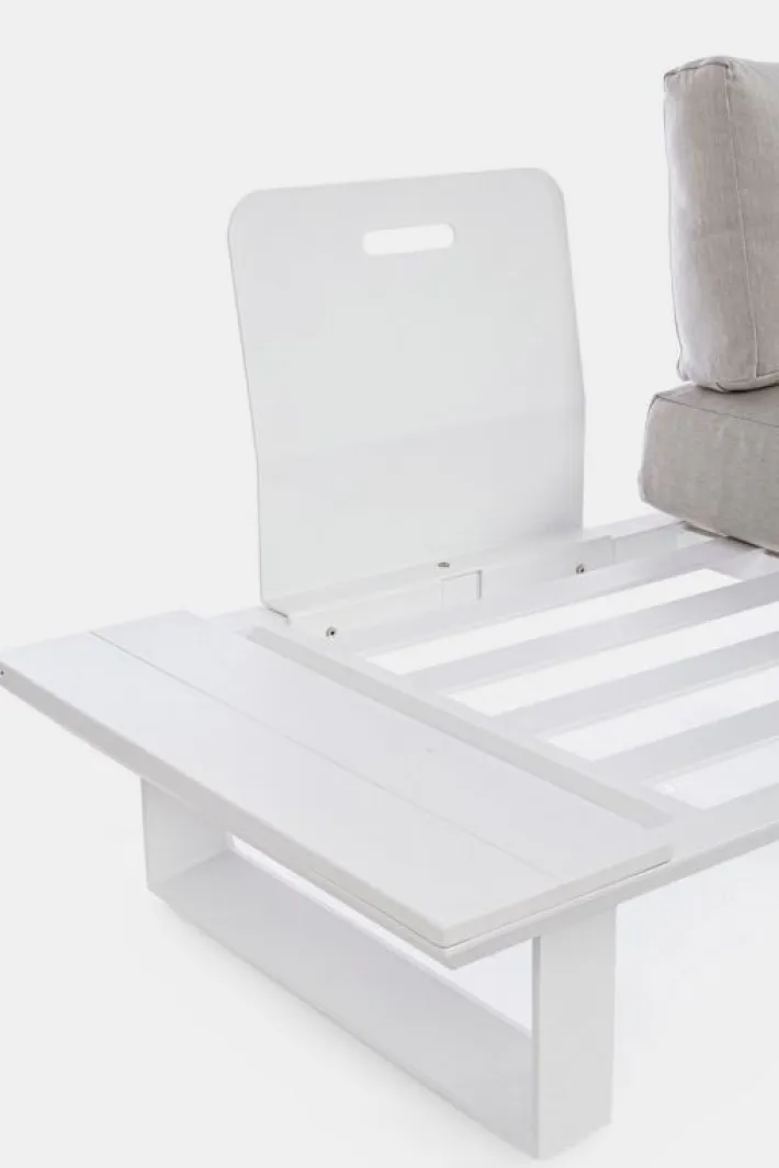 Bizzotto Salotti Completi>SALOTTO ANGOLARE IN ALLUMINIO BIANCO CX21 - KONNOR