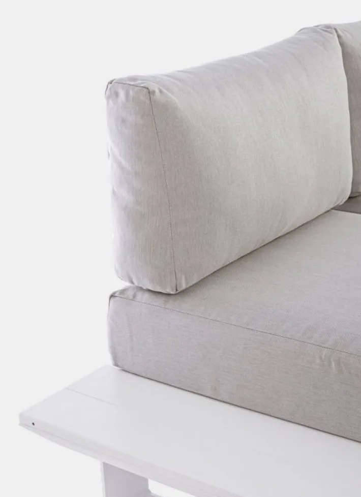 Bizzotto Salotti Completi>SALOTTO ANGOLARE IN ALLUMINIO BIANCO CX21 - KONNOR