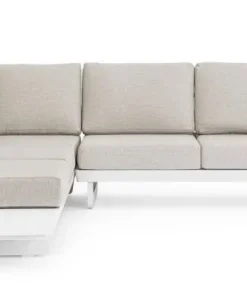 Bizzotto Salotti Completi>SALOTTO ANGOLARE IN ALLUMINIO BIANCO WG20 - INFINITY